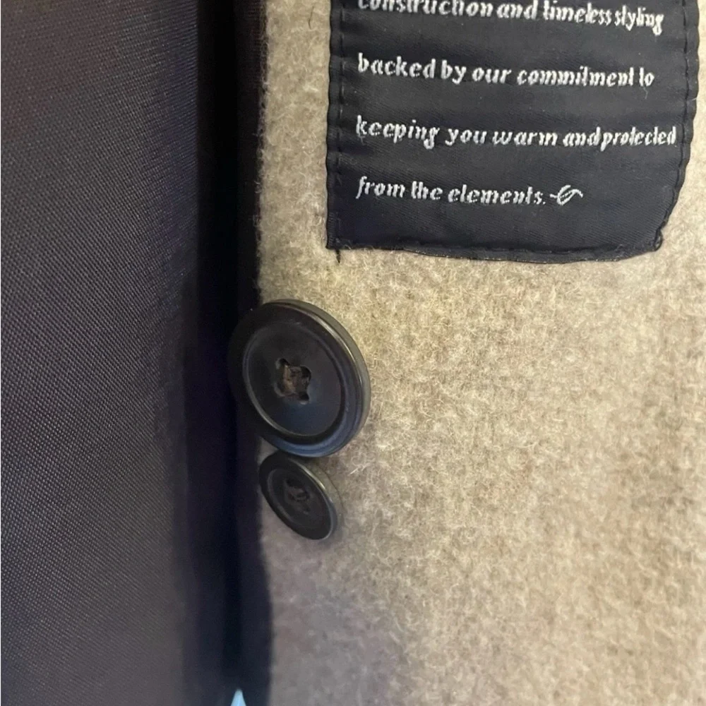 London Fog Women’s Hooded Wool Coat- M-Brown & Tan-Lined - Picture 8 of 15